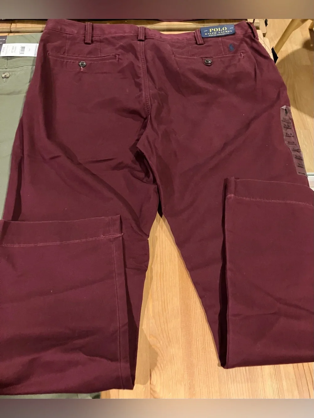NWT Lot of 2 Men's Chinos - Black Brown 1826 Olive Green & Polo Ralph Ref 36/30